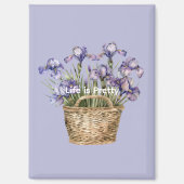 Violette Schwertlilienblüten Magnet (Vorderseite)