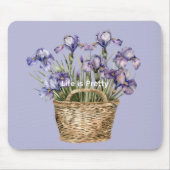 Violette Schwertlilienblüten Mousepad (Vorne)