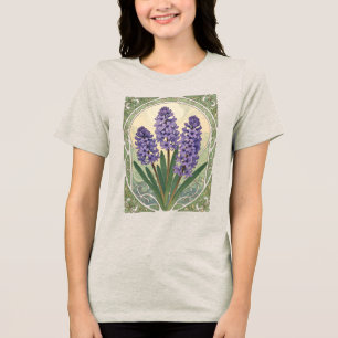 Violette Sonbol Nowruz Hyazinthe blüht Tri-Blend Shirt