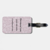 Violette Spitze Gepäckanhänger (Rückseite horizontal)