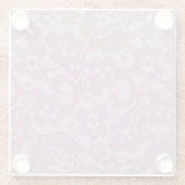 Violette Spitze Glasuntersetzer (Rückseite)