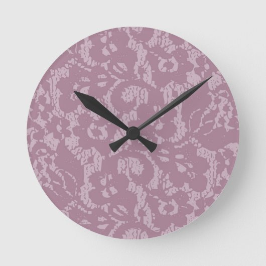 Violette Spitze Runde Wanduhr (Vorderseite)