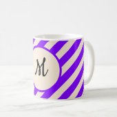 Violette Streifen Kaffeetasse (VorderseiteRechts)