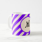 Violette Streifen Kaffeetasse (Vorderseite Links)