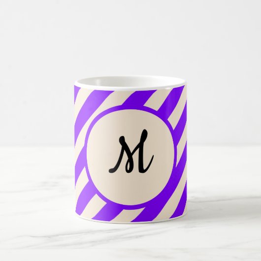 Violette Streifen Kaffeetasse (Mittel)