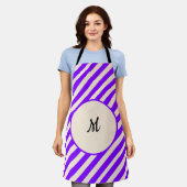 Violette Streifen Schürze (Getragen)
