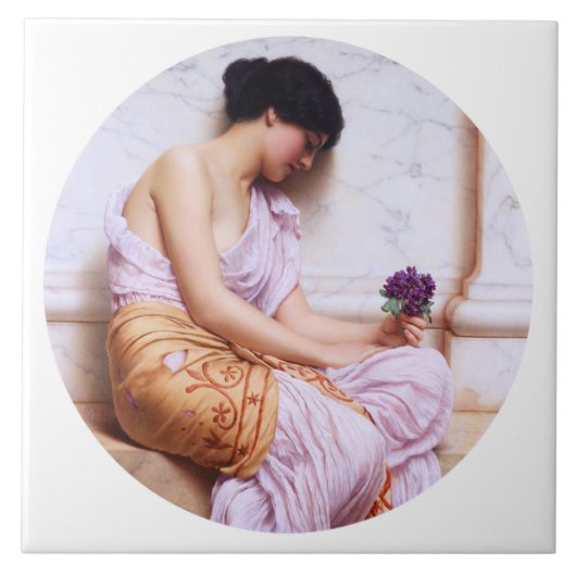 Violette, Süßviolette c1908 Fliese (Vorderseite)