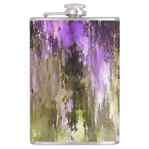 Violette Träume und olivfarbene Himmel Flachmann