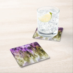 Violette Träume und olivfarbene Himmel Rechteckiger Pappuntersetzer