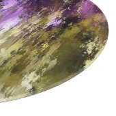 Violette Träume und olivfarbene Himmel Schneidebrett (Ecke)