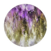 Violette Träume und olivfarbene Himmel Schneidebrett (Vorderseite)