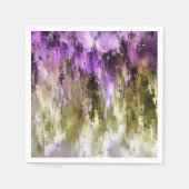 Violette Träume und olivfarbene Himmel Serviette (Vorderseite)