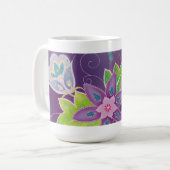 Violette Tulpe-Kaffee-Tasse Kaffeetasse (Vorderseite Links)