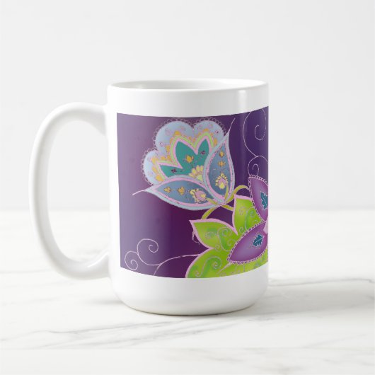 Violette Tulpe-Kaffee-Tasse Kaffeetasse (Links)