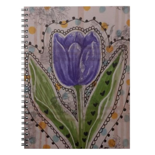 Violette Tulpe Notizblock (Vorderseite)