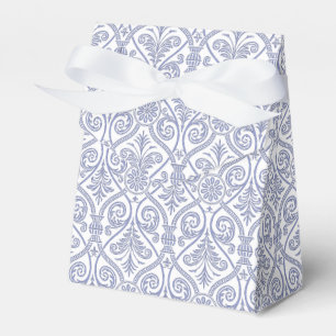 Violette Tulpe und weiße Damast-Muster-Geschenkbox Geschenkschachtel