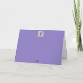 Violette Tulpen Dankeskarten Dankeskarte (Rückseite)