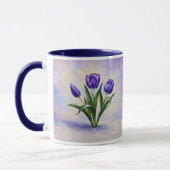 Violette Tulpen-Kombination Tasse (Links)