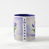 Violette Tulpen-Kombination Tasse (Zentrum)