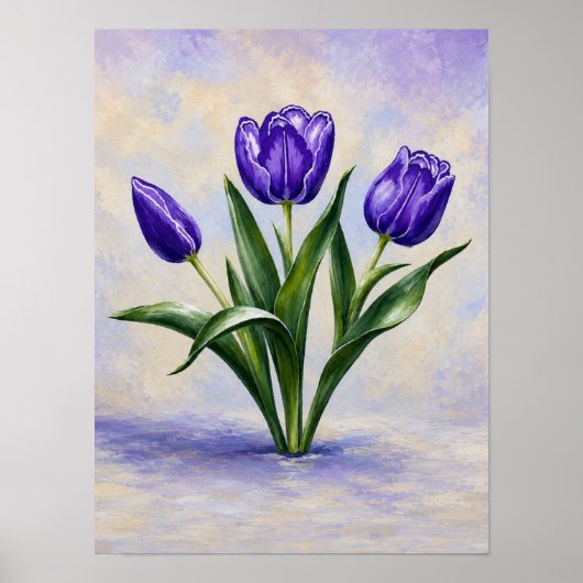 Violette Tulpen Poster (Vorne)