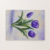 Violette Tulpen-Puzzle Puzzle (Horizontal)