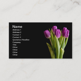 Violette Tulpen Visitenkarte