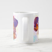 Violette und bernsteinfarbene Orchidee Jumbo-Tasse (Rückseite)