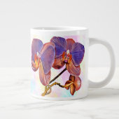Violette und bernsteinfarbene Orchidee Jumbo-Tasse (Rechts)