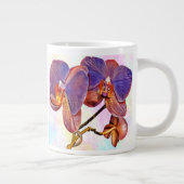Violette und bernsteinfarbene Orchidee Jumbo-Tasse (Rechts)