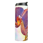 Violette und bernsteinfarbene Orchidee Thermosbecher (Nach links gedreht)