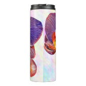 Violette und bernsteinfarbene Orchidee Thermosbecher (Rückseite)