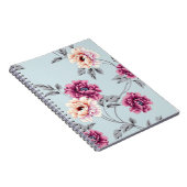 violette und gelbe Blumen mit Blätter auf b Notizblock (Rechte Seite)
