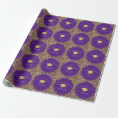 Violette und goldene Abschlussfeier Geschenkpapier (Ungerollt)
