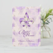 Violette und Lilie Brautparty Einladung (Stehend Vorderseite)