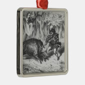 Violette und Ourson Silbernes Ornament (Rechts)