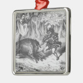 Violette und Ourson Silbernes Ornament (Links)