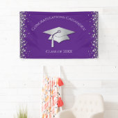 Violette und silberne Abschlussfeier Banner (Insitu)