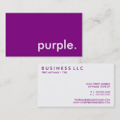 Violette. Visitenkarte (Vorne/Hinten)