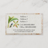 Violette vorangegangene Kolibri-Visitenkarten Visitenkarte (Rückseite)