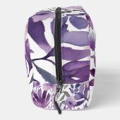 Violette Wasserfarben Blumen Waschbeutel (Rechts)