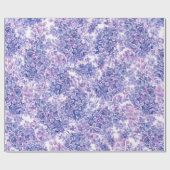 Violette Watercolorflieder-Blumen Geschenkpapier (Flach)