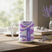 Violette Wellenmuster Kaffeetasse