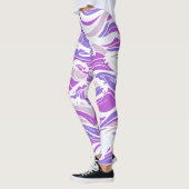 Violette Wellenmuster Leggings (Links)