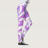 Violette Wellenmuster Leggings (Rechts)
