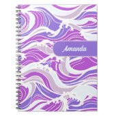 Violette Wellenmuster Notizblock (Vorderseite)