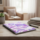 Violette Wellenmuster Notizblock