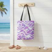 Violette Wellenmuster Tasche