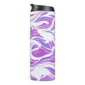 Violette Wellenmuster Thermosbecher (Nach rechts gedreht)