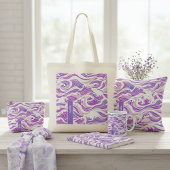 Violette Wellenmuster Tragetasche