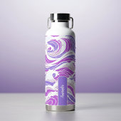 Violette Wellenmuster Trinkflasche